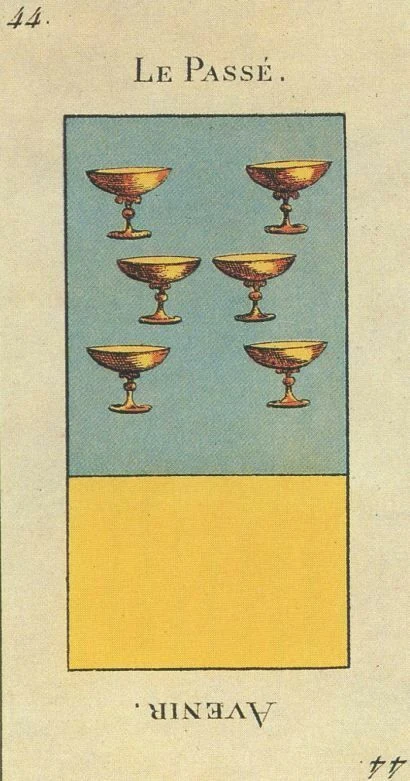 44 — Le Passé card from the Tarot Etteilla deck