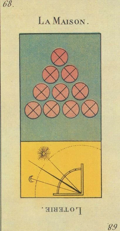 68 — La Maison card from the Tarot Etteilla deck