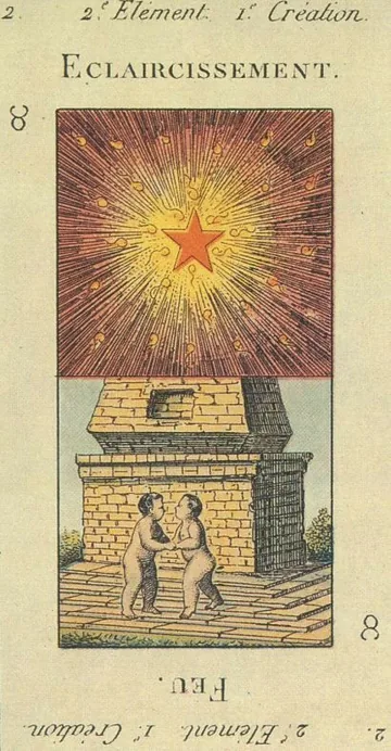 2 — Éclaircissement card from the Tarot Etteilla deck