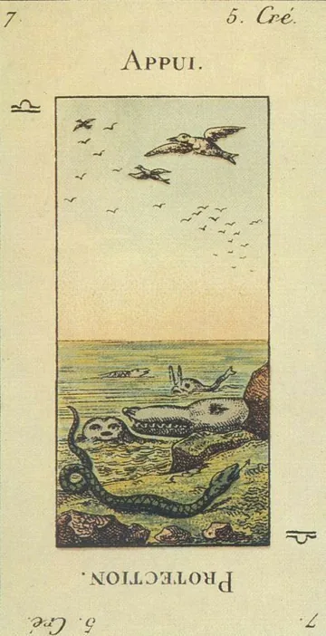 7 — Appui card from the Tarot Etteilla deck