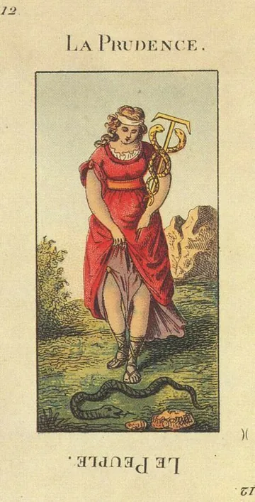 12 — La Prudence card from the Tarot Etteilla deck