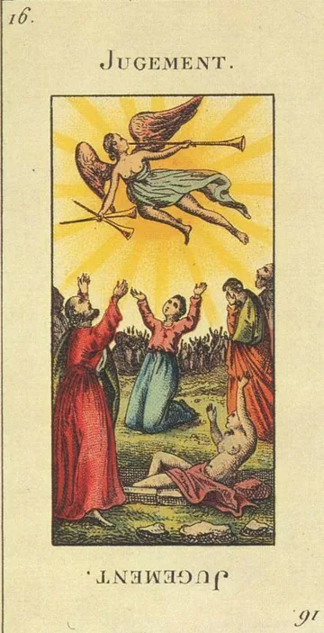 16 — Jugement card from the Tarot Etteilla deck