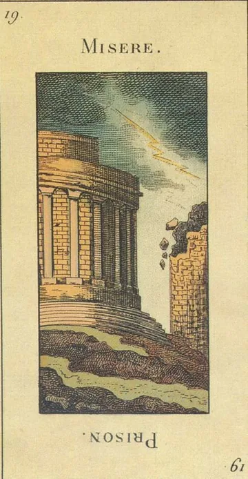 19 — Misère card from the Tarot Etteilla deck