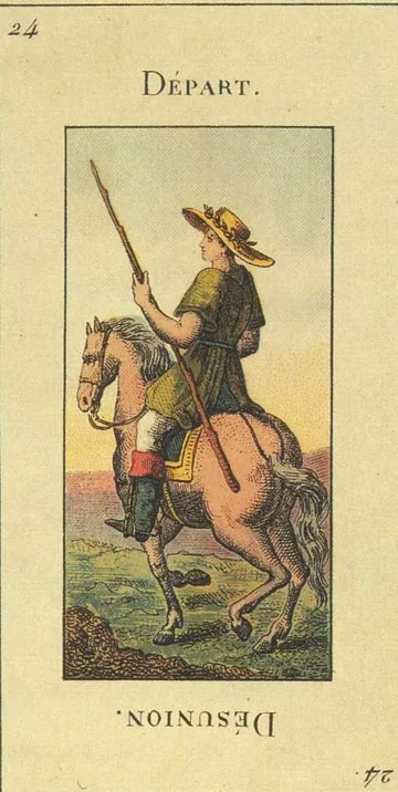 24 — Départ card from the Tarot Etteilla deck
