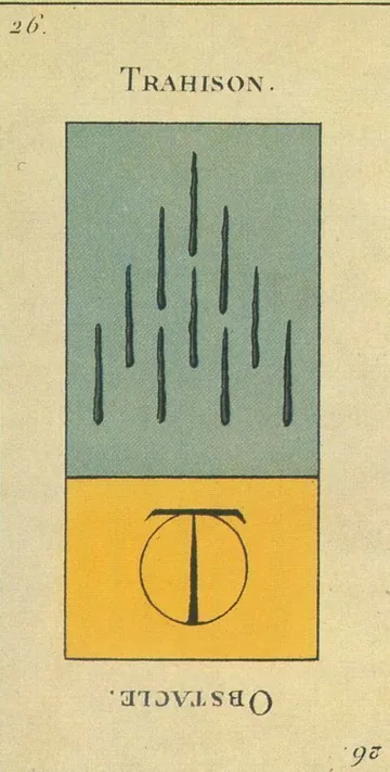 26 — Trahison card from the Tarot Etteilla deck