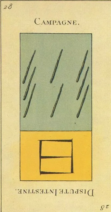 28 — Campagne card from the Tarot Etteilla deck