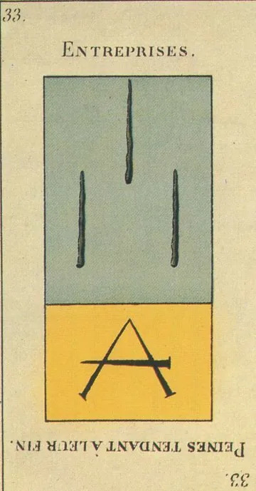 33 — Entreprises card from the Tarot Etteilla deck
