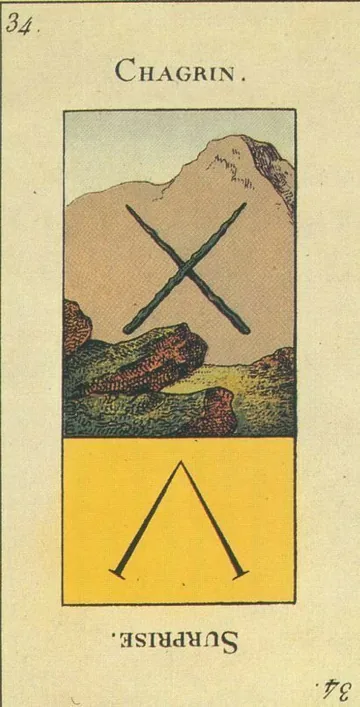 34 — Chagrin card from the Tarot Etteilla deck
