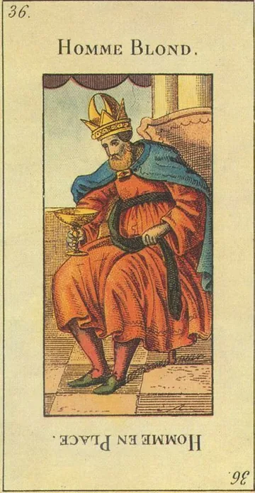 36 — Homme Blond card from the Tarot Etteilla deck