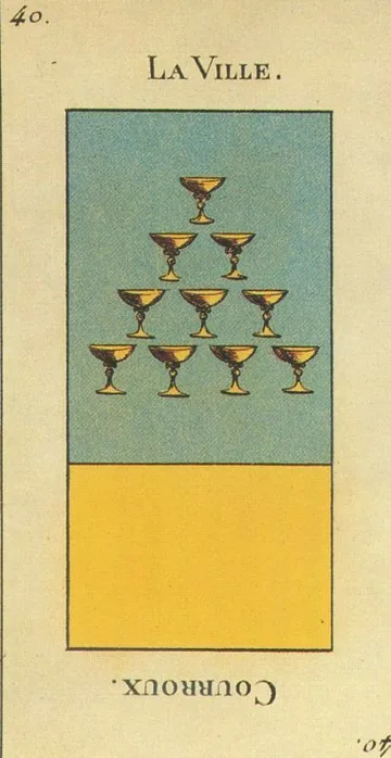 40 — La Ville card from the Tarot Etteilla deck