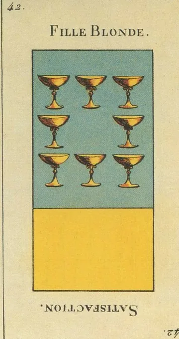42 — Fille Blonde card from the Tarot Etteilla deck