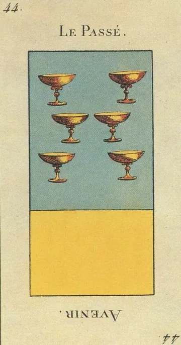 44 — Le Passé card from the Tarot Etteilla deck