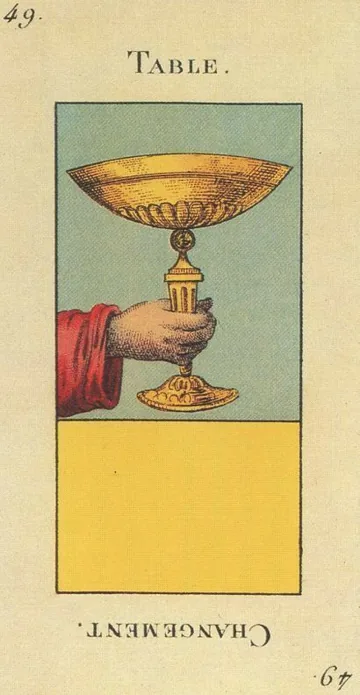 49 — Table card from the Tarot Etteilla deck