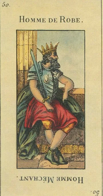 50 — Homme de Robe card from the Tarot Etteilla deck