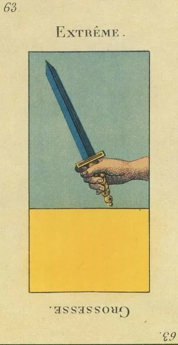 63 — Extrême card from the Tarot Etteilla deck