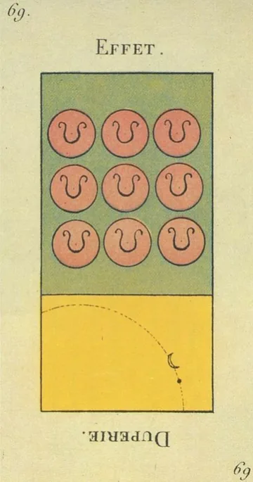 69 — Effet card from the Tarot Etteilla deck