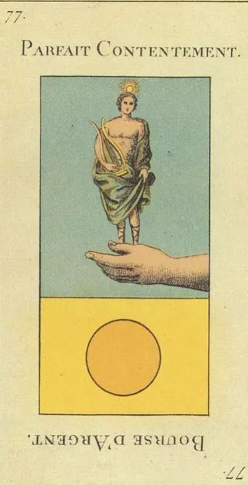 77 — Parfait Contentement card from the Tarot Etteilla deck