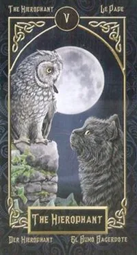 The Hierophant card from the Tarot Familiars deck