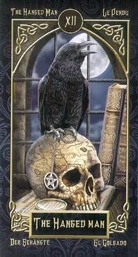 The Hanged Man card from the Tarot Familiars deck