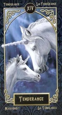 Temperance card from the Tarot Familiars deck