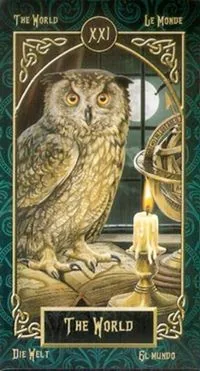 The World card from the Tarot Familiars deck