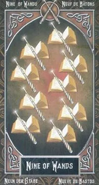 Tarot Familiars Review 8 9 of Wands card from Tarot Familiars