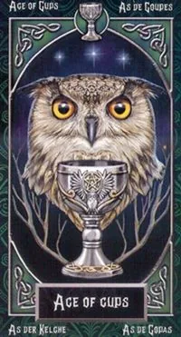 Tarot Familiars Review 14 Ace of Cups card from Tarot Familiars