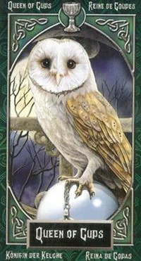 Queen of Cups card from the Tarot Familiars deck