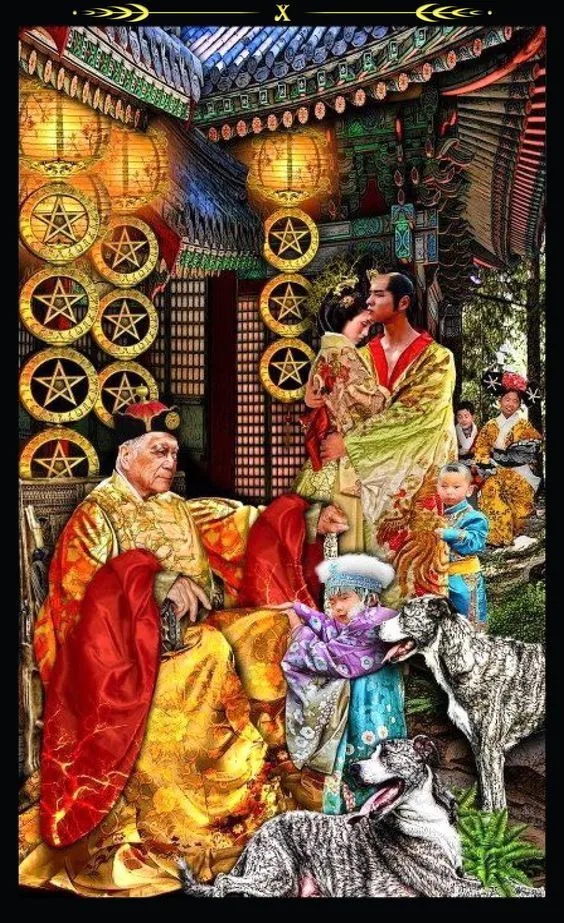 10 of Pentacles - Tarot Illuminati - Tarot Deck by Erik C. Dunne