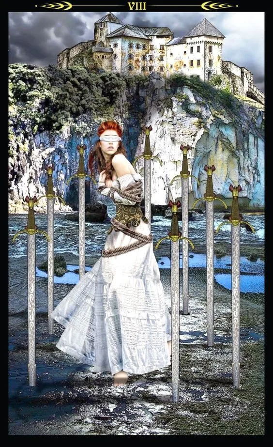 8 of Swords - Tarot Illuminati - Tarot Deck by Erik C. Dunne