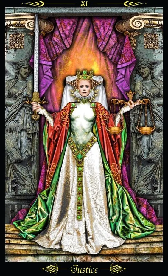 Justice - Tarot Illuminati - Tarot Deck by Erik C. Dunne