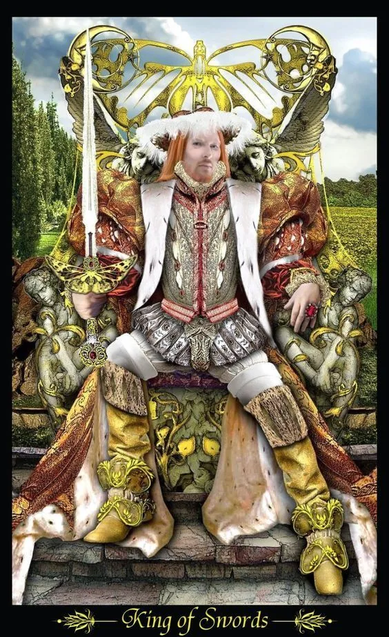 King of Swords - Tarot Illuminati - Tarot Deck by Erik C. Dunne