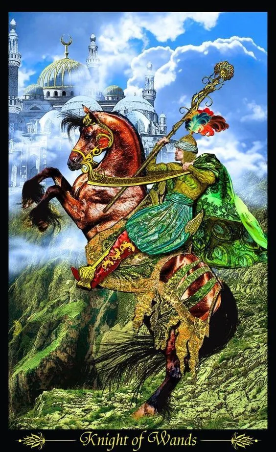 Knight of Wands - Tarot Illuminati - Tarot Deck by Erik C. Dunne