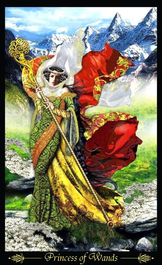 Princess of Wands - Tarot Illuminati - Tarot Deck by Erik C. Dunne