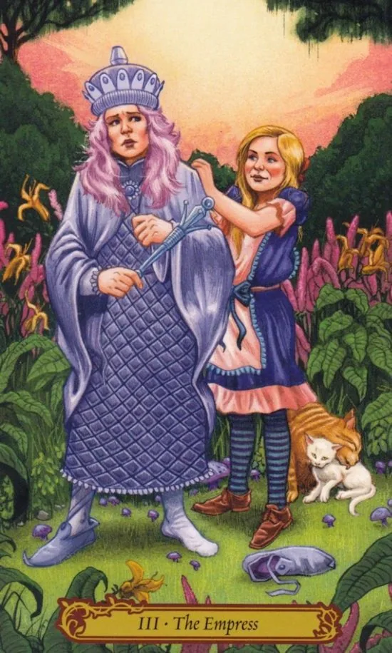 The Empress card from the Tarot In Wonderland deck
