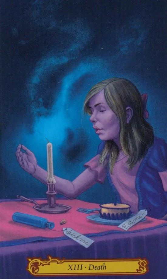 Death card from the Tarot In Wonderland deck