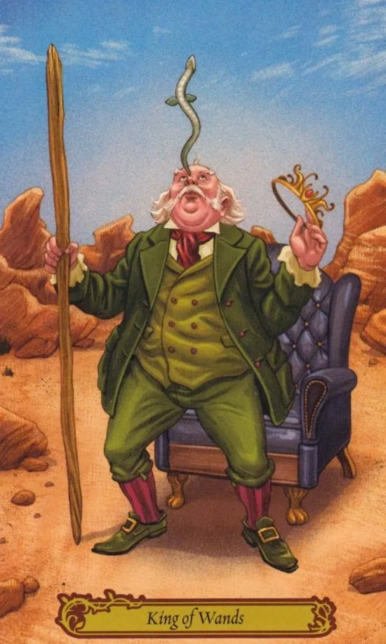 King of Wands card from the Tarot In Wonderland deck