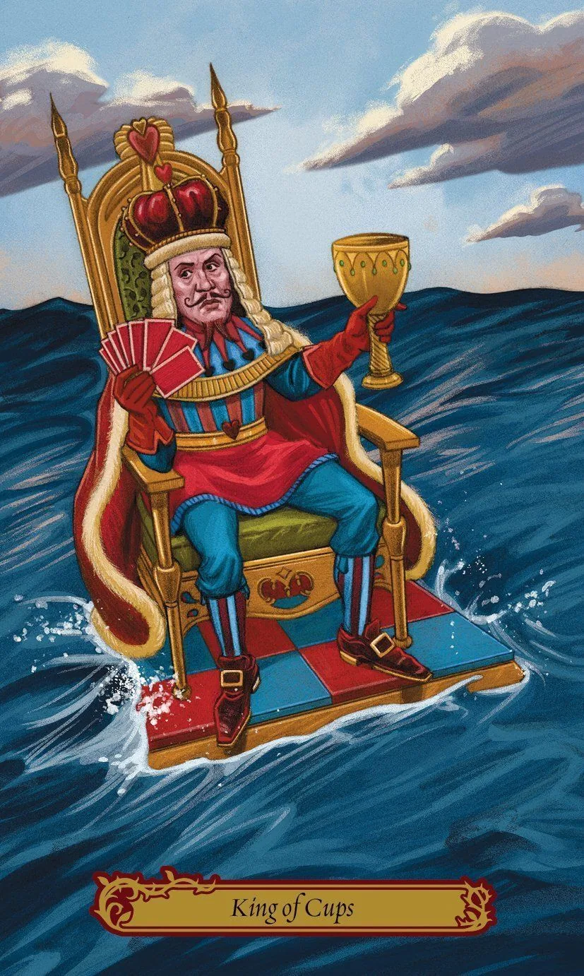 King of Cups card from the Tarot In Wonderland deck
