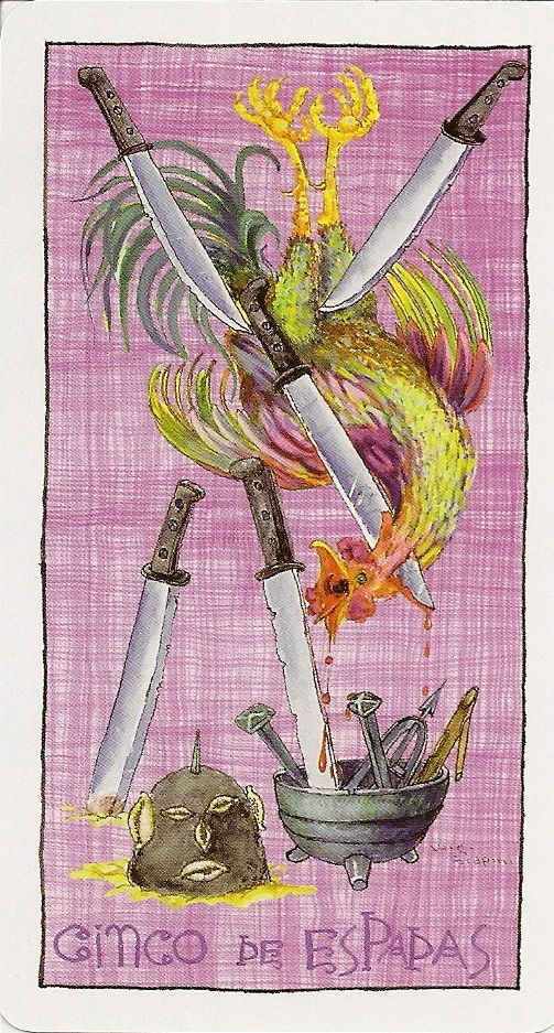 Cinco de Espadas - Tarot Lukumi - Luigi Scapini