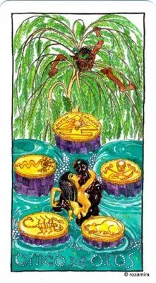 Cinco de Oros - Tarot Lukumi - Luigi Scapini