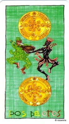 Dos de Oros - Tarot Lukumi - Luigi Scapini