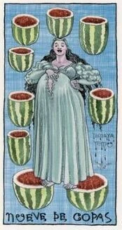 Nueve de Copas - Tarot Lukumi - Luigi Scapini