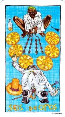 Seis de Oros - Tarot Lukumi - Luigi Scapini