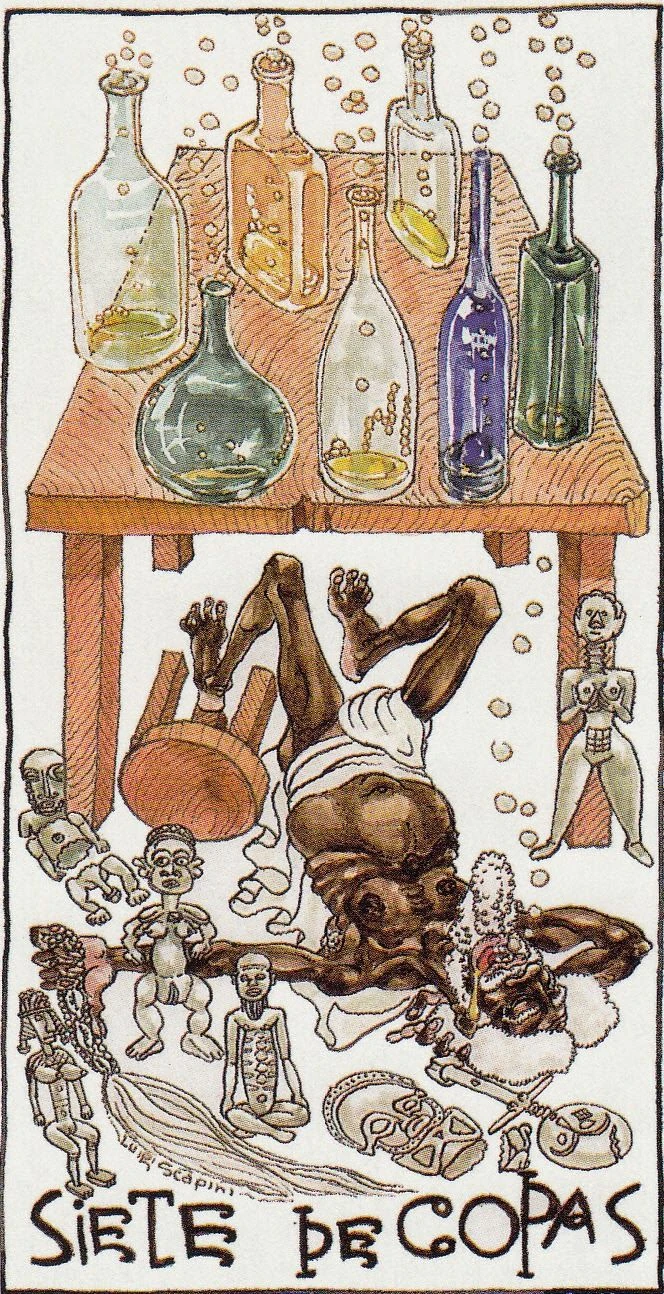 Siete de Copas - Tarot Lukumi - Luigi Scapini