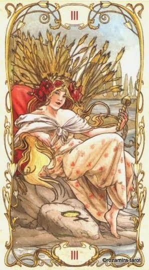 The Empress card from the Tarot Mucha deck