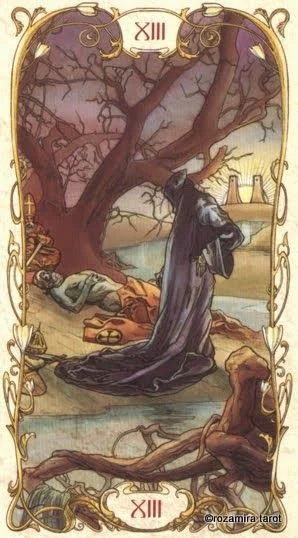 Death card from the Tarot Mucha deck