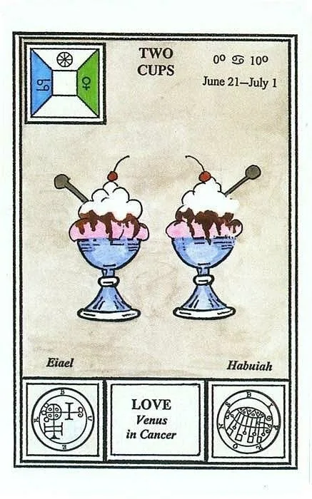 2 of Cups - Tarot of Ceremonial Magick - Tarot Deck by Lon Milo DuQuette