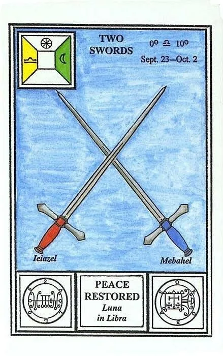2 of Swords - Tarot of Ceremonial Magick - Tarot Deck by Lon Milo DuQuette