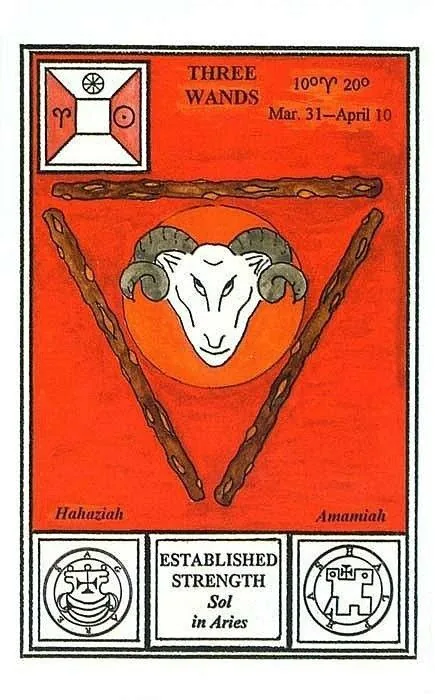3 of Wands - Tarot of Ceremonial Magick - Tarot Deck by Lon Milo DuQuette