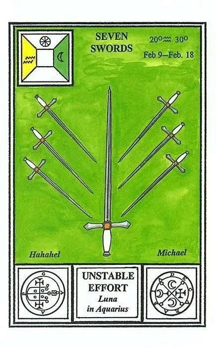 7 of Swords - Tarot of Ceremonial Magick - Tarot Deck by Lon Milo DuQuette